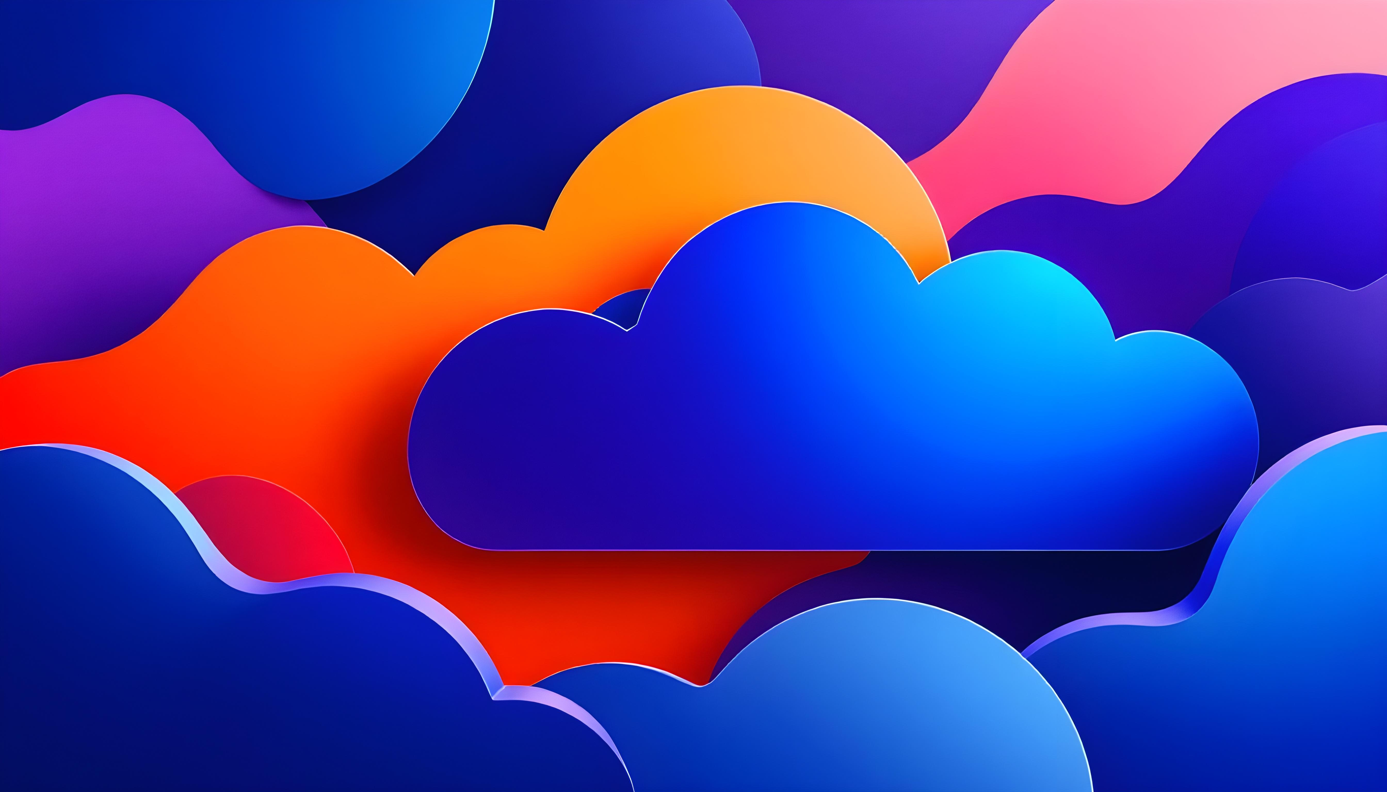 Abstract cloud computing graphic