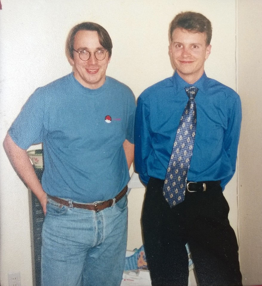 Linus Torvalds and Teemu Niemi in 1997