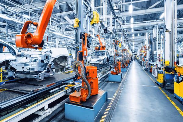 modern automobile production line automated production