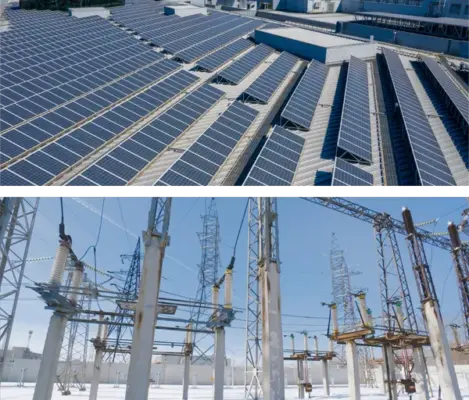 Solar panels & substation