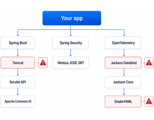 Software stack risks example
